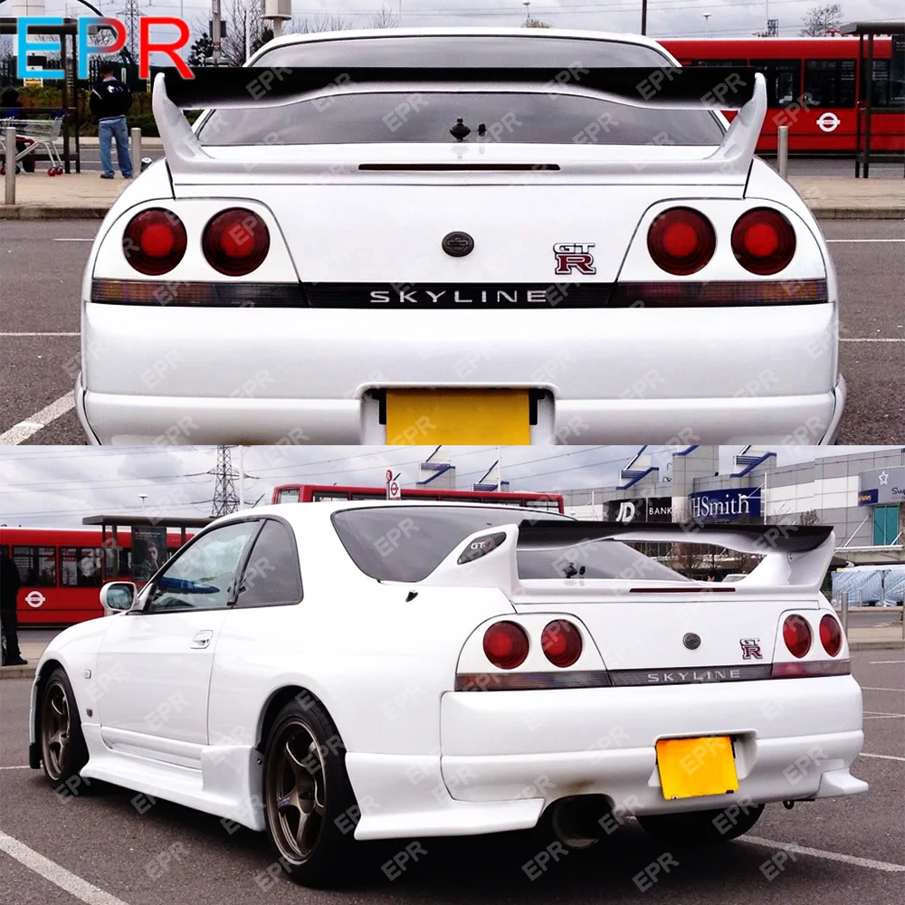 Для Nissan Skyline R33, спойлер из углеродного волокна, комплект для кузова, Автонастройка, часть для R33 GTR, авто выбор, Шиби, дьявол, спойлер, лезвие