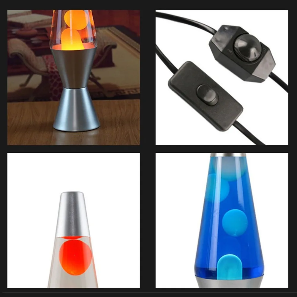 Алюминиевая база Лава воском лампа жидкая паста свет инновационные конические