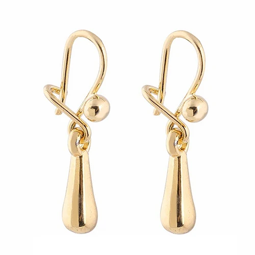 

12Pairs Women's Fashion Golden Tone Waterdrop Jewelry Ear Hoops Pendant Earrings