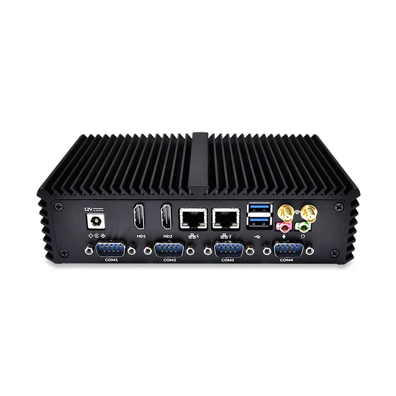 Barebone Mini PC i7 x86 безвентиляторный Win10 с Процессор Haswell i7-4500u 2 * intel i211at HDMI 6 COM pfsense Firewall