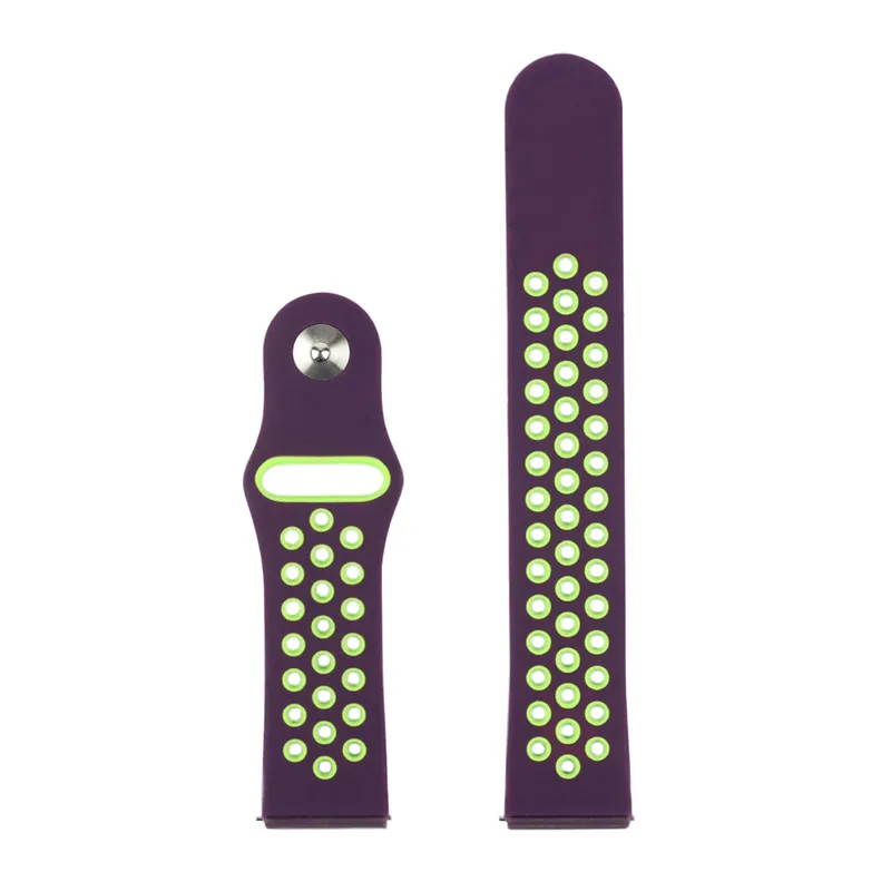 Purple Green Bemorcabo для Fitbit Blaze Band, мягкий силиконовый сменный спортивный ремешок для Fitbit Blaze smart fitness Watch, без рамки - Цвет ремешка: Purple Green