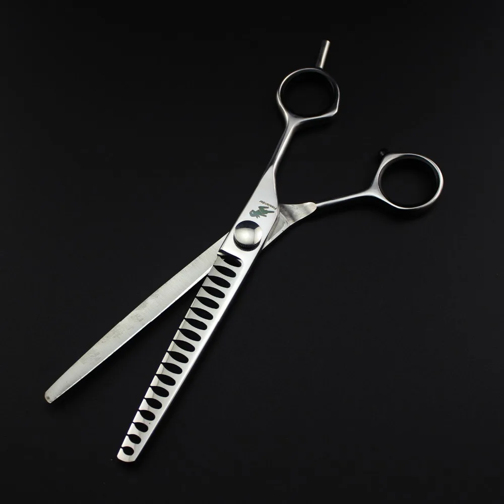 

Freelander 7" Pet Scissors set Grooming Shears Set Straight/Curved//Chunke/Comb-Twin Tail Animals Hair Cutting Tools Kit