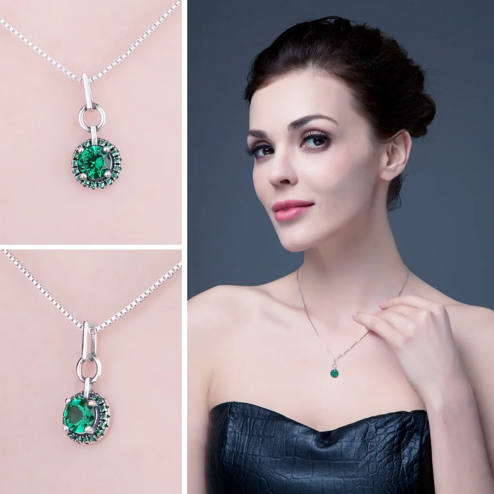 Jewelrypalace классический 0.5 карат создания Изумрудный Круглый камень кулон 100%