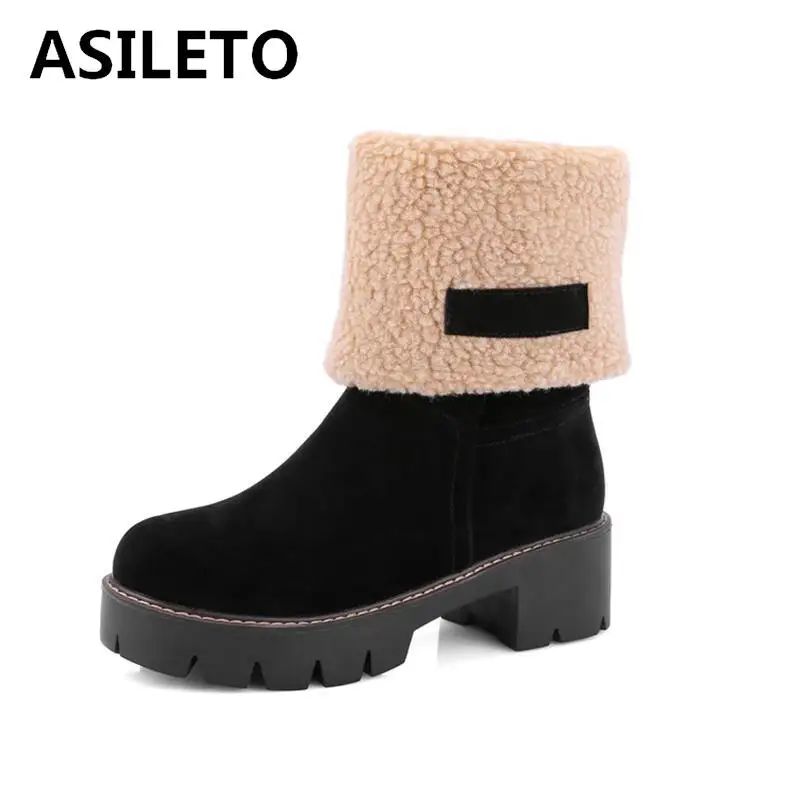 Женские сапоги ASILETO женская зимняя обувь женские меховые теплые зимние на