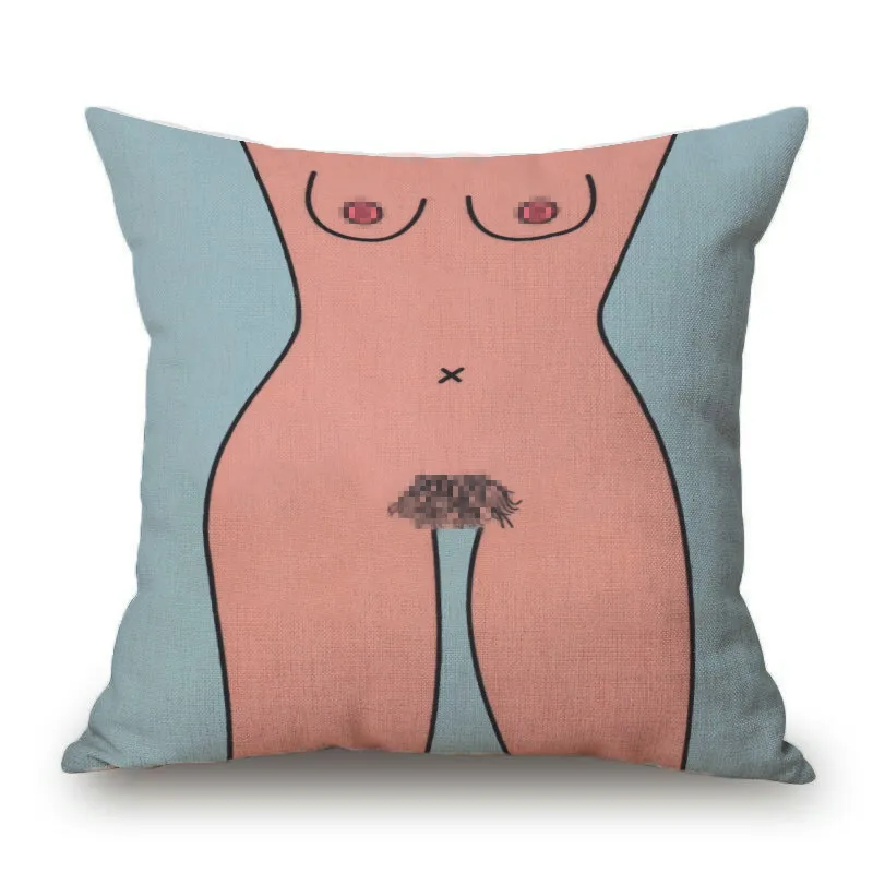 Сексуальная наволочка с рисунком из мультфильма хлопковая льняная Офисная