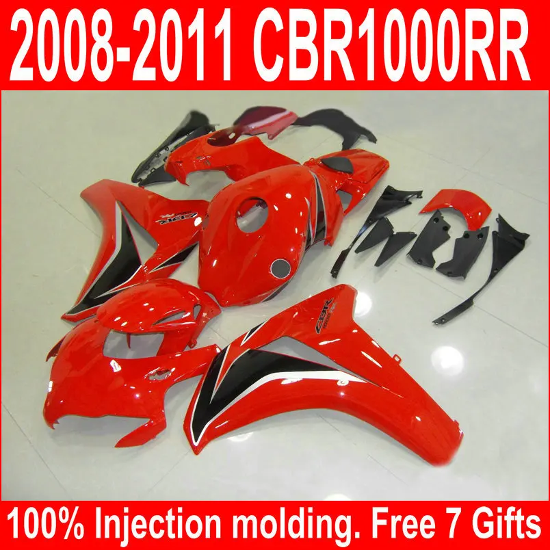 

Injection Molded Fairing Kit Fit For Honda CBR1000RR 08 09 10 11 Red Black Fairings Set CBR 1000 RR 2008-2011 YJ07