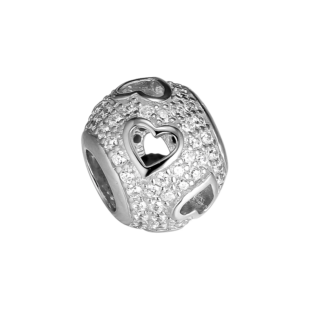 CKK бусины Tumbling сердца серебро 925 оригинальный подходят для браслетов Pandora браслет