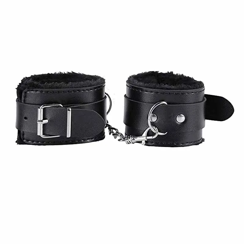 black Handcuff Взрослый день рождения Юбилей год День Святого Валентина секс Сюрприз подарок игра продукт Связывание игрушка наручники женщины мужчины пары - Цвет: black Handcuff