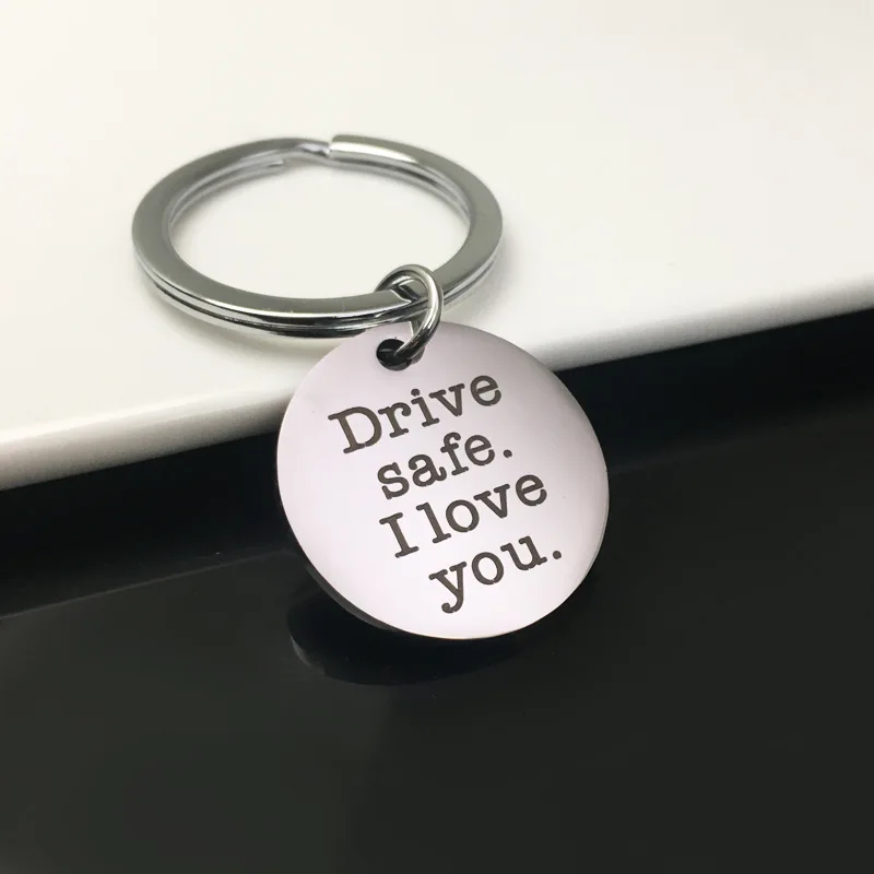 Stainless Steel Keychain Drive Safe I Love You Family and Father Driving YLQ7262 | Украшения и аксессуары