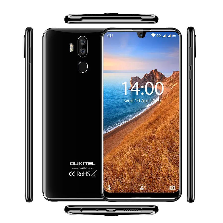 OUKITEL K9 4GB 64GB в виде капли воды 7 12 "FHD + безрамочный экран 1080*2244 6000mAh 5V/6A Quick Charge 16MP