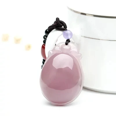 

Natural JADESt pendant carved purple pink Fugua Pendant Necklace beauty jewelry jewelry children's gift sweater chain
