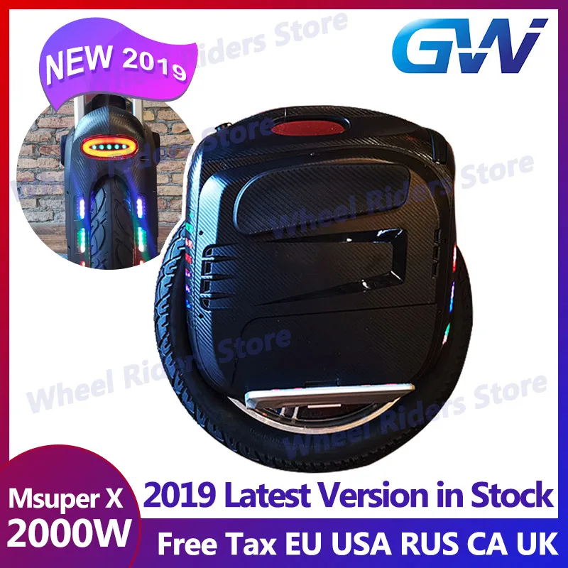 84V 1600wh Original Gotway Msuper X 19 дюймов новейший электрический Одноколесный велосипед, самобалансирующийся скутер одно колесо 1600WH 2000 Вт, новейшая материнская плата, высокая мощность - Цвет: 84V 1600wh Original