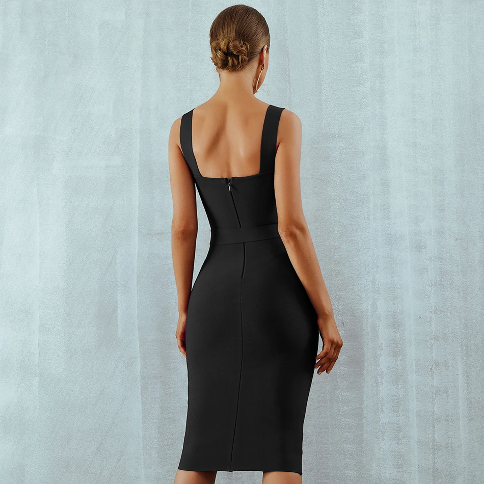 2020 лето знаменитости вечерние облегающее Бандажное платье для женщин Спагетти