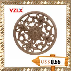 VZLX резьба по дереву, европейские наклейки из цельного дерева, украшение для цветочной мебели, аксессуары для дверей, угловой цветок, украшение для дома