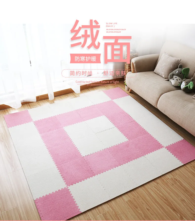30x30x1 см детский игровой коврик напольный коврик-пазл детский коврик из пены EVA Детский мягкий развивающий игровой коврик для ползания с краями
