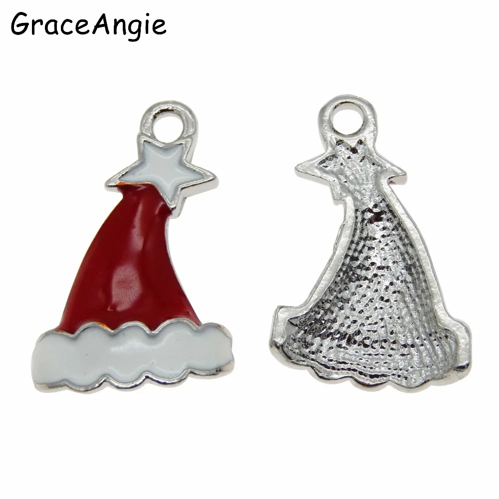 Graceangie 10 шт. Рождество ручной работы Цепочки и ожерелья Санта Клаус Шапки браслет