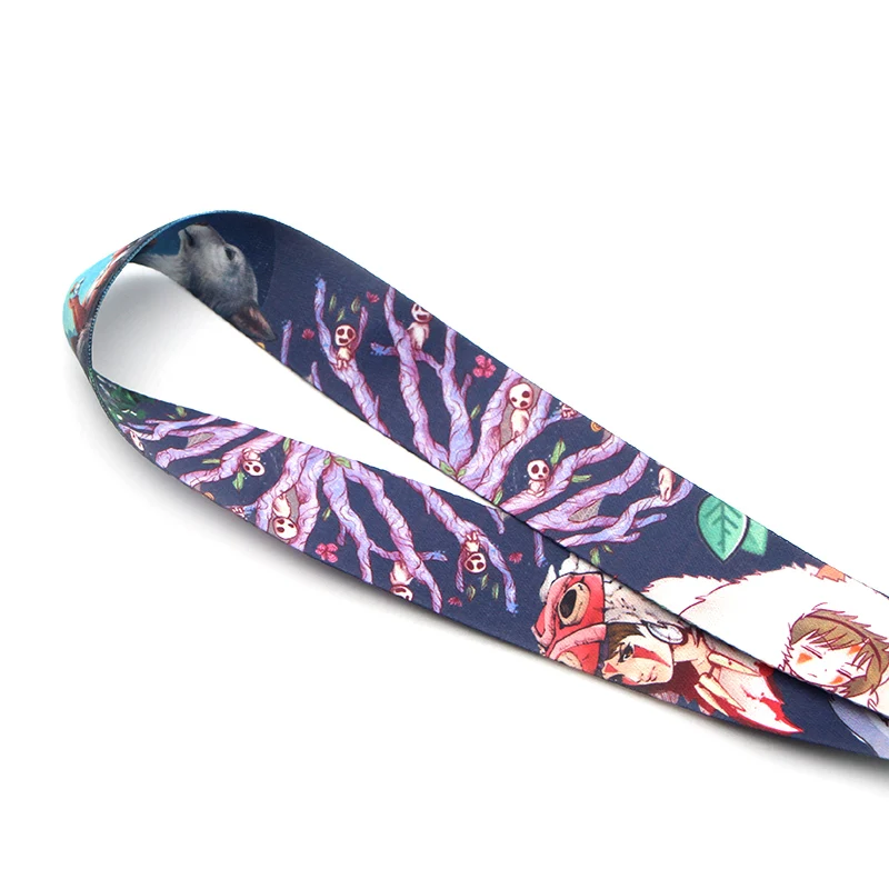 

V205 Animated Film Princess Mononoke Cartoon Straps Lanyard ID Badge Mobile Phone USB Neck Straps Rope Chain Necklace Jewelry