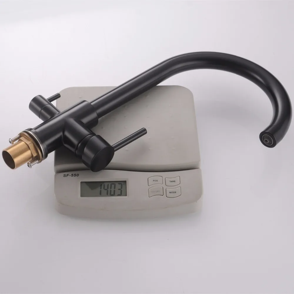 Новые Черный кухонный кран краны для кухни смесители питьевой воды с фильтром