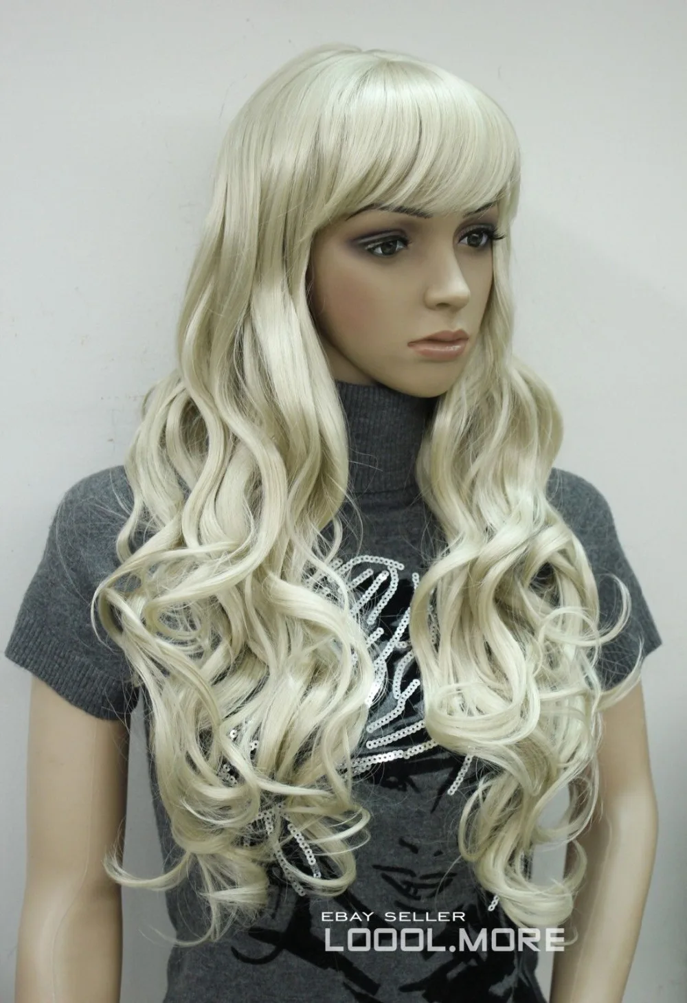 Light Blonde Long Wavy Women Ladies Daily wig USPS Fast Shipping to USA j0442 (A0502) |