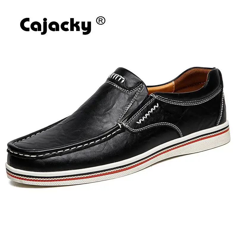 Cajacky/мужские лоферы размера плюс 47 46 Модная обувь из натуральной кожи Mocasines Hombre