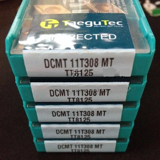 

Вставки из карбида вольфрама DCMT 11T308 MT TT8125 Taegutec, токарные инструменты DCMT11T308MT TT8125 для общего поворота стали