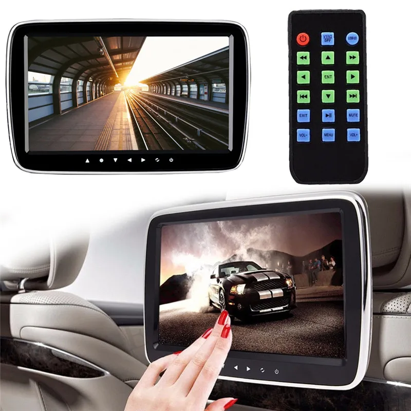10inch DC12-24V PAL/NTSC 7W HD Digital LCD Screen Car Auto Headrest Monitor Media HiFi FM Audio Emission MP5 Player USB#291991 | Автомобили