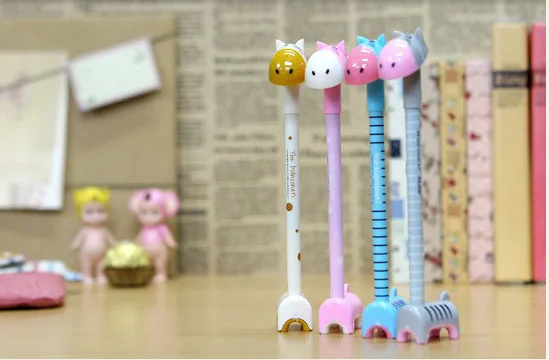 4 шт./упак. новые милые шариковые ручки с бегемотом пластиковые Kawaii канцелярские