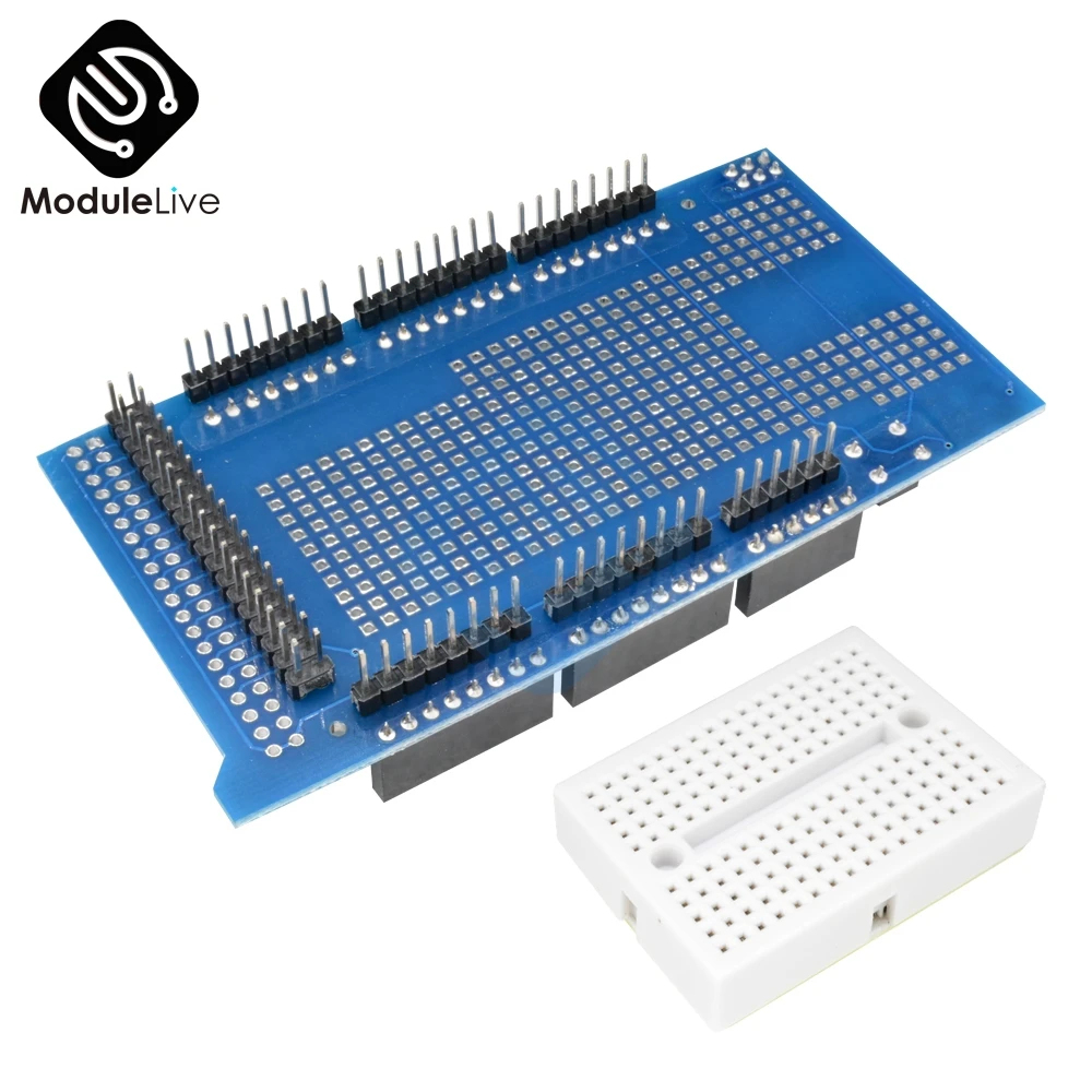 

Proto Prototype PCB Shield V3.0 V3 Expansion Development Board + Mini PCB Breadboard For Arduino MEGA ATmega1280 Diy