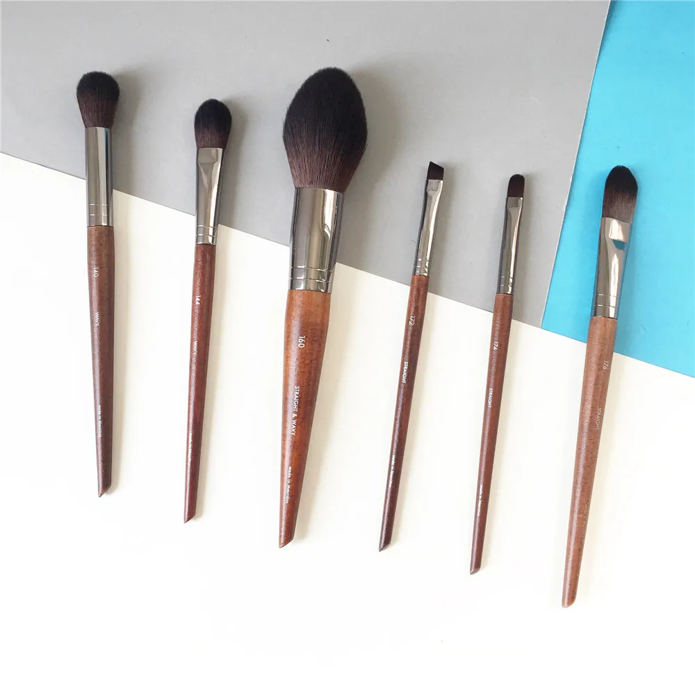 6-PIECES SET Кисть для хайлайтера 140/144 коническая кисть для румян 160 кисть для корректора 172 кисть для консилера 174/176 косметический инструмент для макияжа - Handle Color: 6-PIECES SET