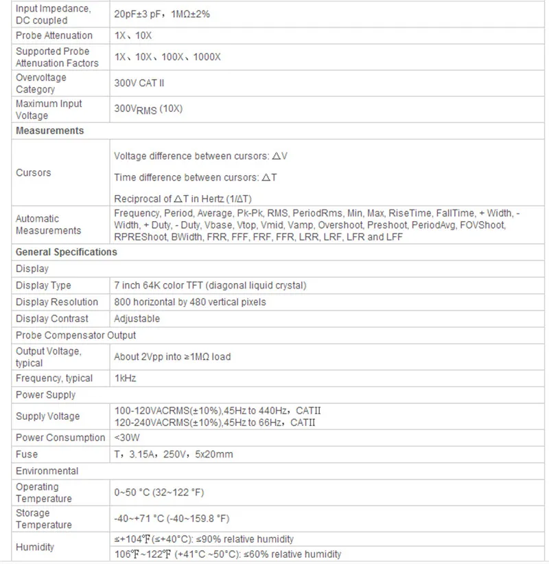 Hantek DSO4254C/4204C 4CH 1GS/s частота дискретизации 250 МГц полоса пропускания цифровой осциллограф встроенный USB хост/устройство