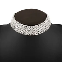 bk women originality necklaces coverd with diamonds short fashion torques female imitation gold ornaments trendy necklaces