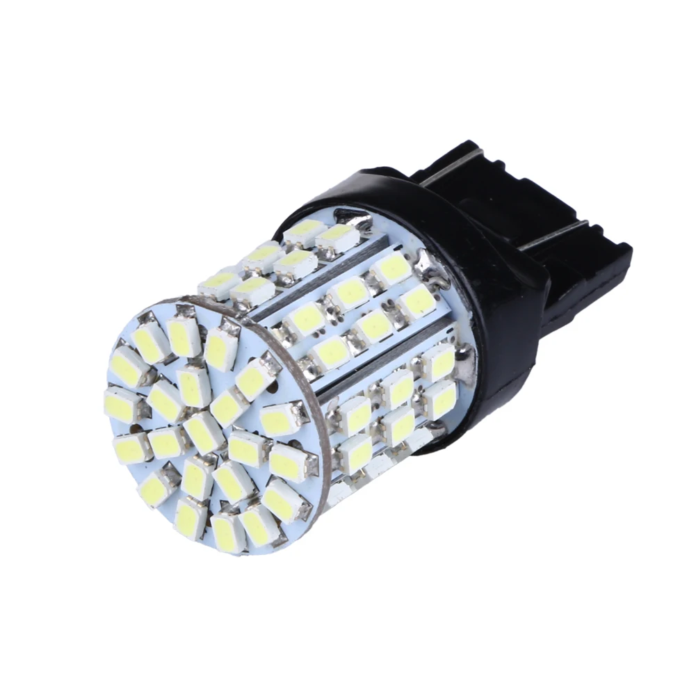 2 шт./лот T20 W21W 7443 7440 LED 64 SMD 1206 Автомобильная задняя стоп сигнальная лампа белая 12 В 1