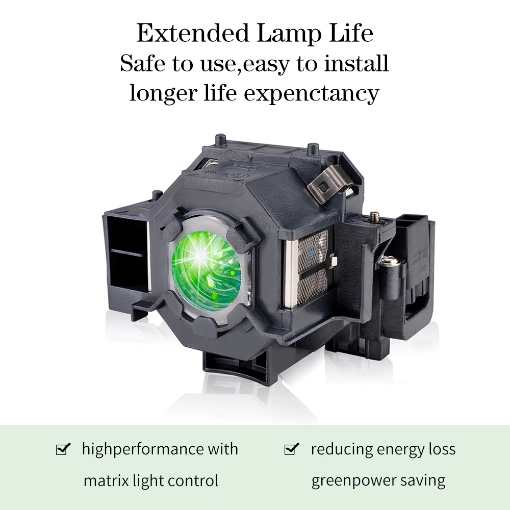Совместимая лампа HAPPYBATE ELPLP41 с корпусом Powerlite S7 EX30/EX21/EX50/EX70/EMP-H283A/H284A EMP-75, EMP-77C, EMP-77, EMP-S52
