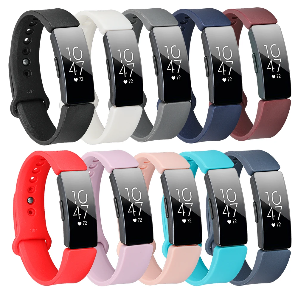 Для Fitbit Inspire HR ремешок мягкий силиконовый Смарт-часы Браслет для Fitbit Inspire аксессуары маленький большой
