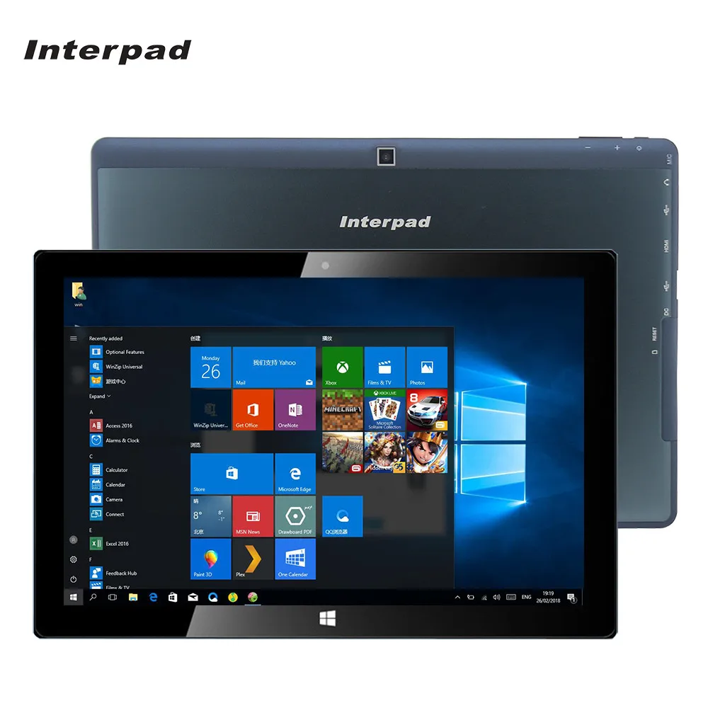 Interpad 10 1 дюймов win10 таблетки Z8350 8 ГГц 2 ГБ Оперативная память 32 Встроенная ips 1280*800 WI