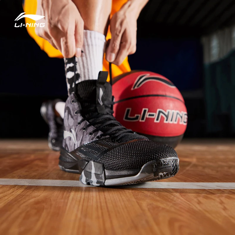 Li-Ning/мужские кроссовки для баскетбола, шторм на корте, на подкладе, облачная подошва, РБ, носимая спортивная обувь, кроссовки ABPP003 XYL227