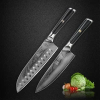 keemake 7 santoku 6 5 chef knife 73 layers damascus steel knives japanese vg10 core blade cutter kitchen knife g10 handle
