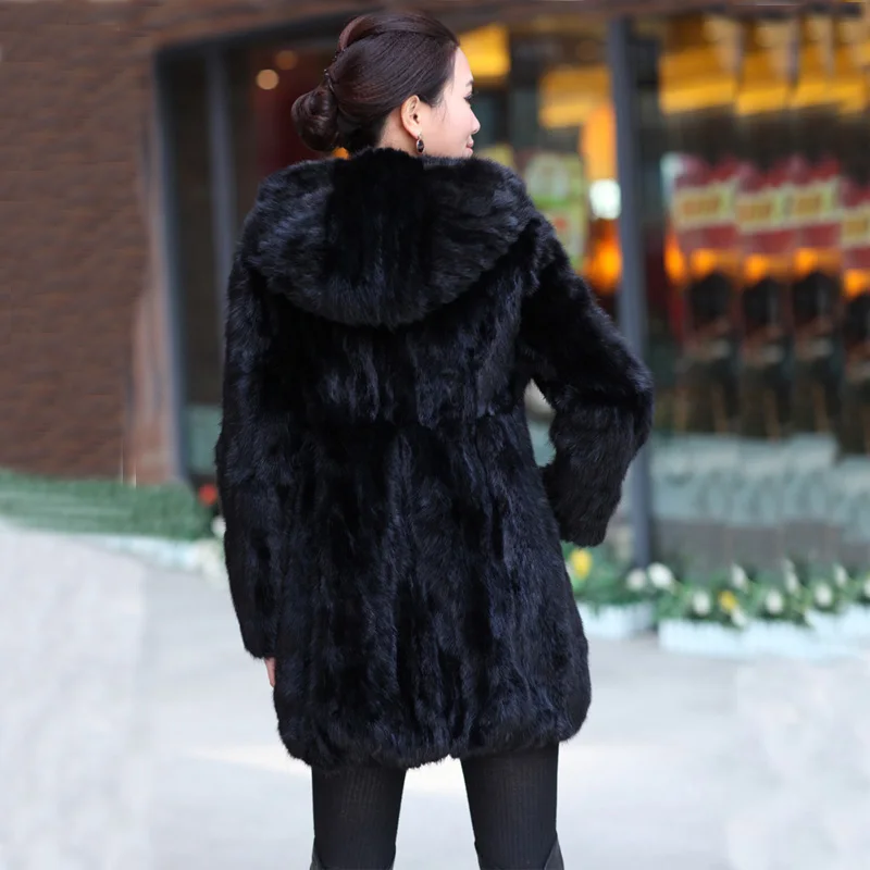 CHEWIES Natural Mink Coat Women Real Fur Jacket With Hood Winter Pockets Outerwear New Store Only One Special Price In Stock7.11 | Женская