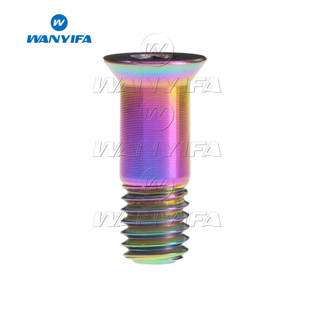 Rainbow Wanyifa M5x14.5mm задний переключатель передач велосипедный жокейский Винт С Титановым болтом MTB велосипед направляющий ролик - Цвет: Rainbow