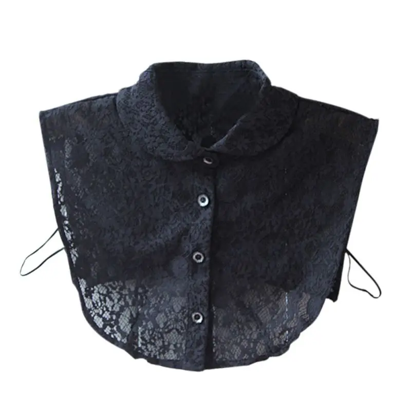 Женская кружевная блузка в стиле ретро с вырезами и кружевным воротником|shirt