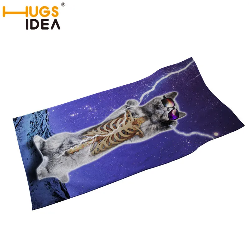 CC5220Z30 HUGSIDEA прямоугольник хлопок Galaxy Cat Pattern Ванна пляжное Полотенца лицо Полотенца сжатый сушки разноцветный для домашнего отеля 35*75 см - Цвет: CC5220Z30