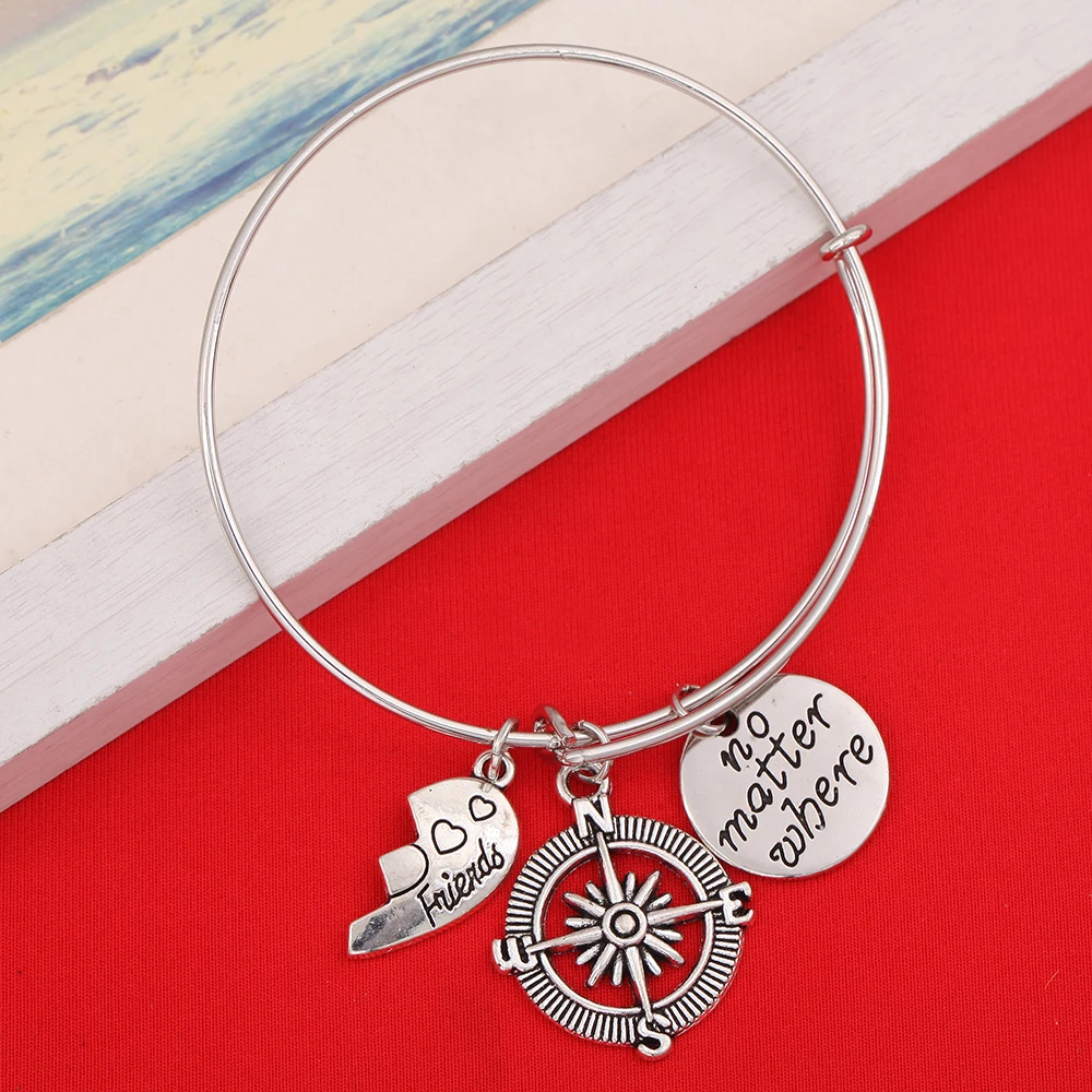 2 шт. независимо от того где строчка дружбы|couple bangles|pendant banglesbangle bracelet |