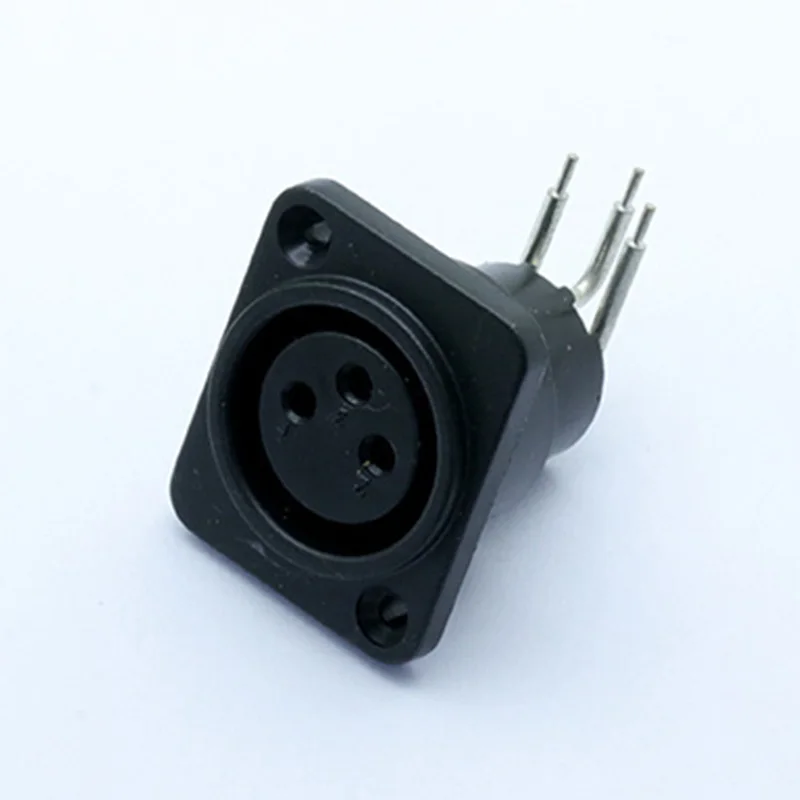 10 шт. XLR штекер и гнездо 3Pin XLR штекер и гнездо панель Крепление Шасси 3 шпильки квадратной формы XLR разъем адаптер - Цвет: RTC2035