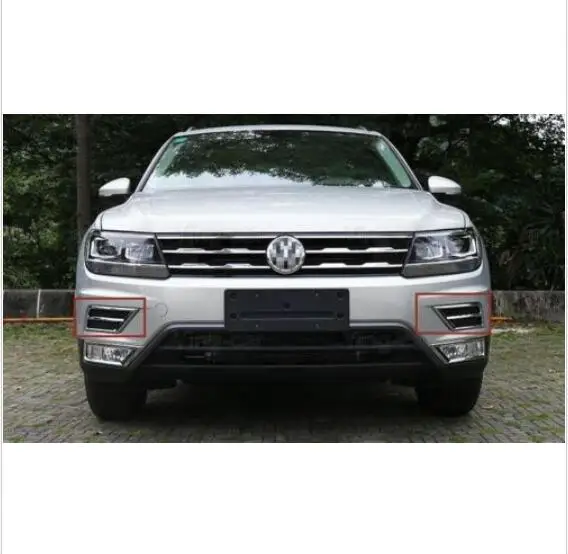 2Pcs ABS Chrome Front Fog Light Lamp Frame Cover Trim For Tiguan 2017-2018 | Автомобили и мотоциклы