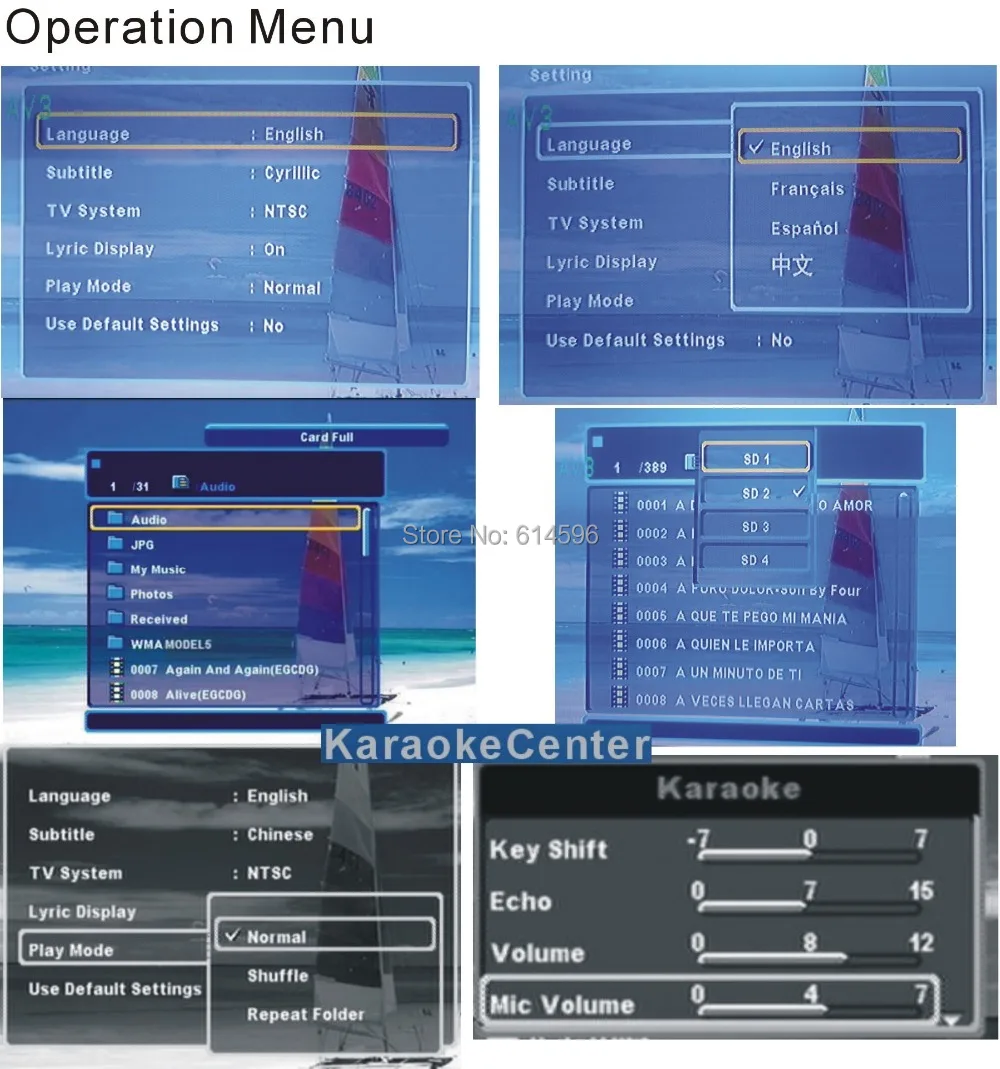 Домашняя караоке система волшебный Поющий микрофон машина Play KTV/MTV/CDG портативная