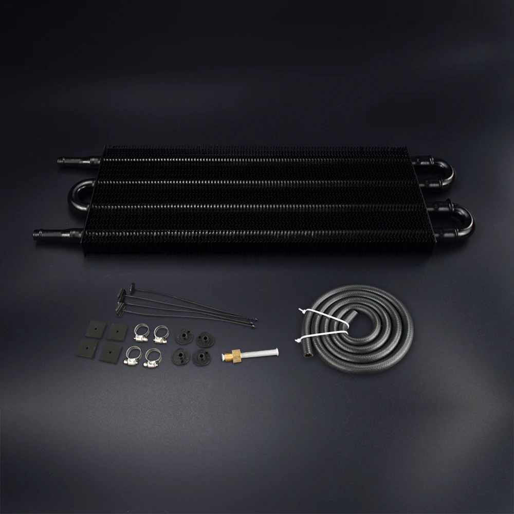 Black WLR-Универсальный 4 ряд 305X127X19,05 Алюминиевый Масляный радиатор с дистанционной передачей/автоматический ручной радиатор конвертер WLR7432 - Цвет: Black