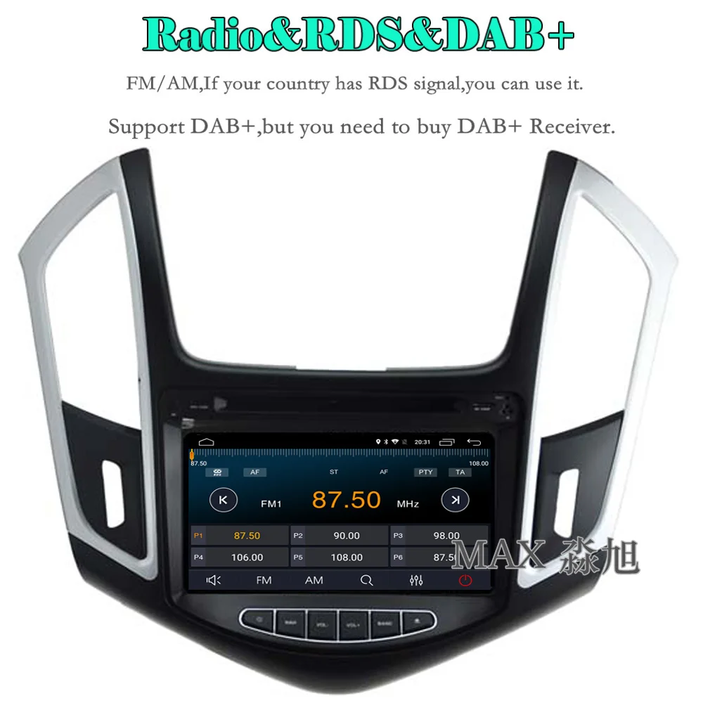 MAX ips экран gps навигационная система автомобильный dvd плеер Android 6 0 для Chevrolet Cruze 2012