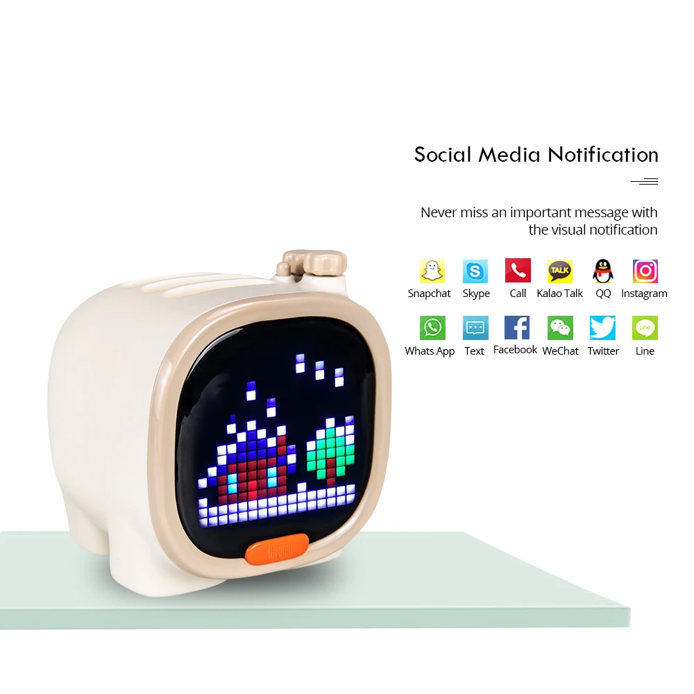 Divoom Timoo Pixel Art Elephant Bluetooth динамик мини портативный беспроводной светодиодный экран