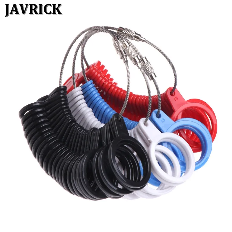 

JAVRICK Finger Ring Sizer Plastic Jewelry Making Measurement Mandrel Standard Size Tools