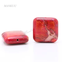 5pcs red natrual stone sea sediment jaspers loose beads diy jewelry accessories for necklace bracelet charm gem stone wholesale
